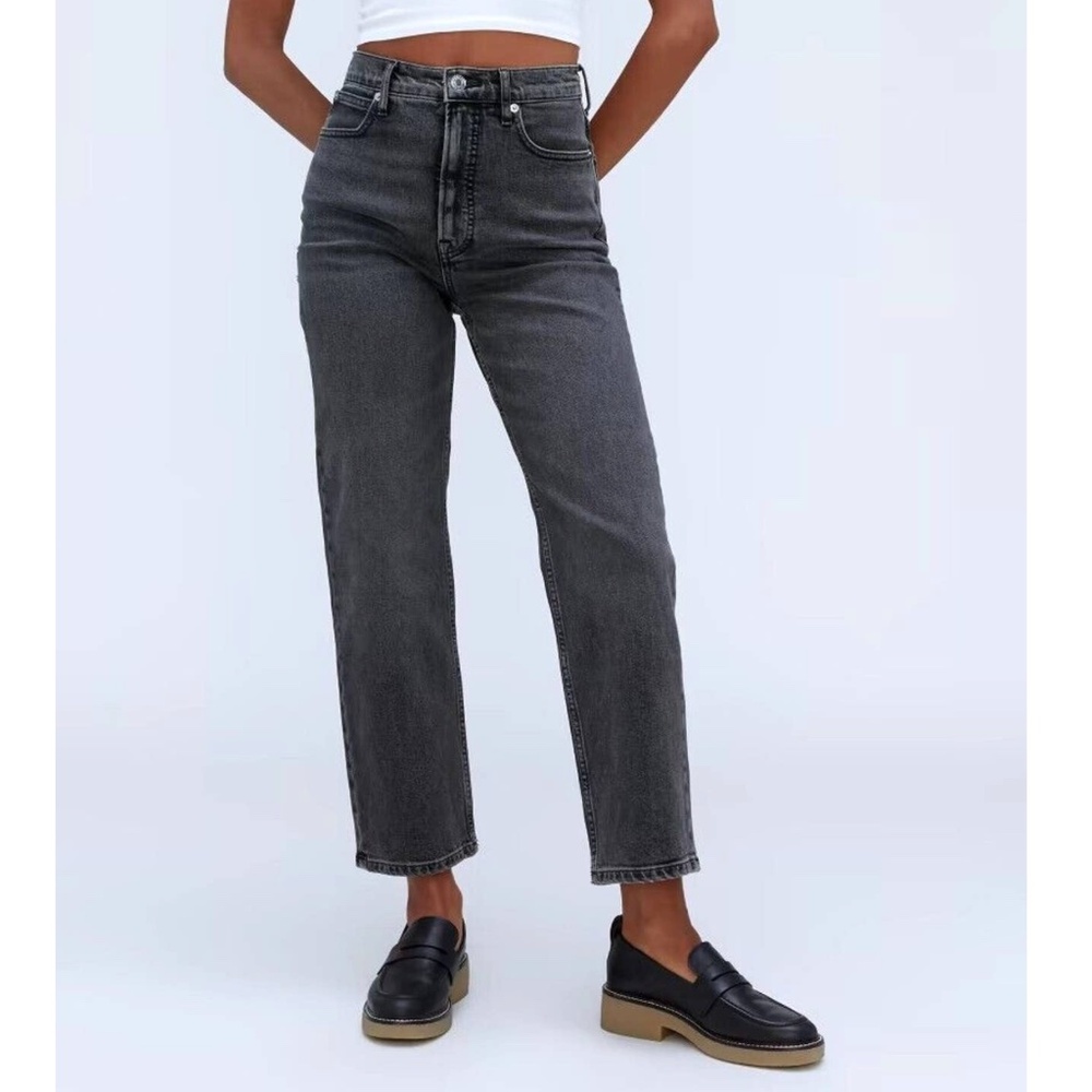 Everlane Way High Jean Organic Cotton Washed Black Size 27 Regular